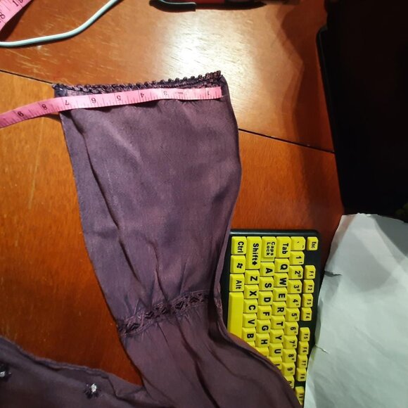 NEW ! More by Lata Women Crochet Boho Style Top Purple Size M - Picture 8 of 9